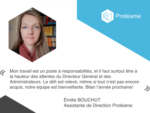 emilie bouchut, assistante de direction Protéame SEAA